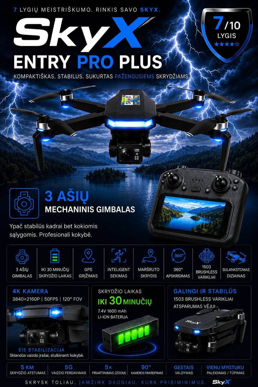 Dronas SkyX Entry Pro Plius